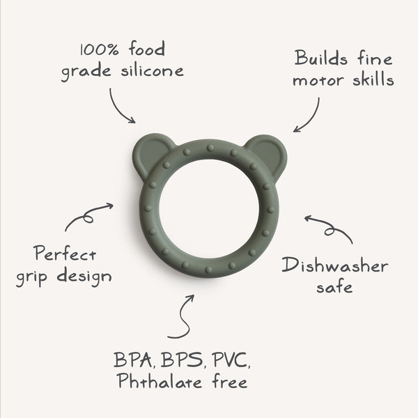 MUSHIE Teething Ring - Bear