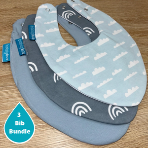 Clouds Bundle of 3 Bibs