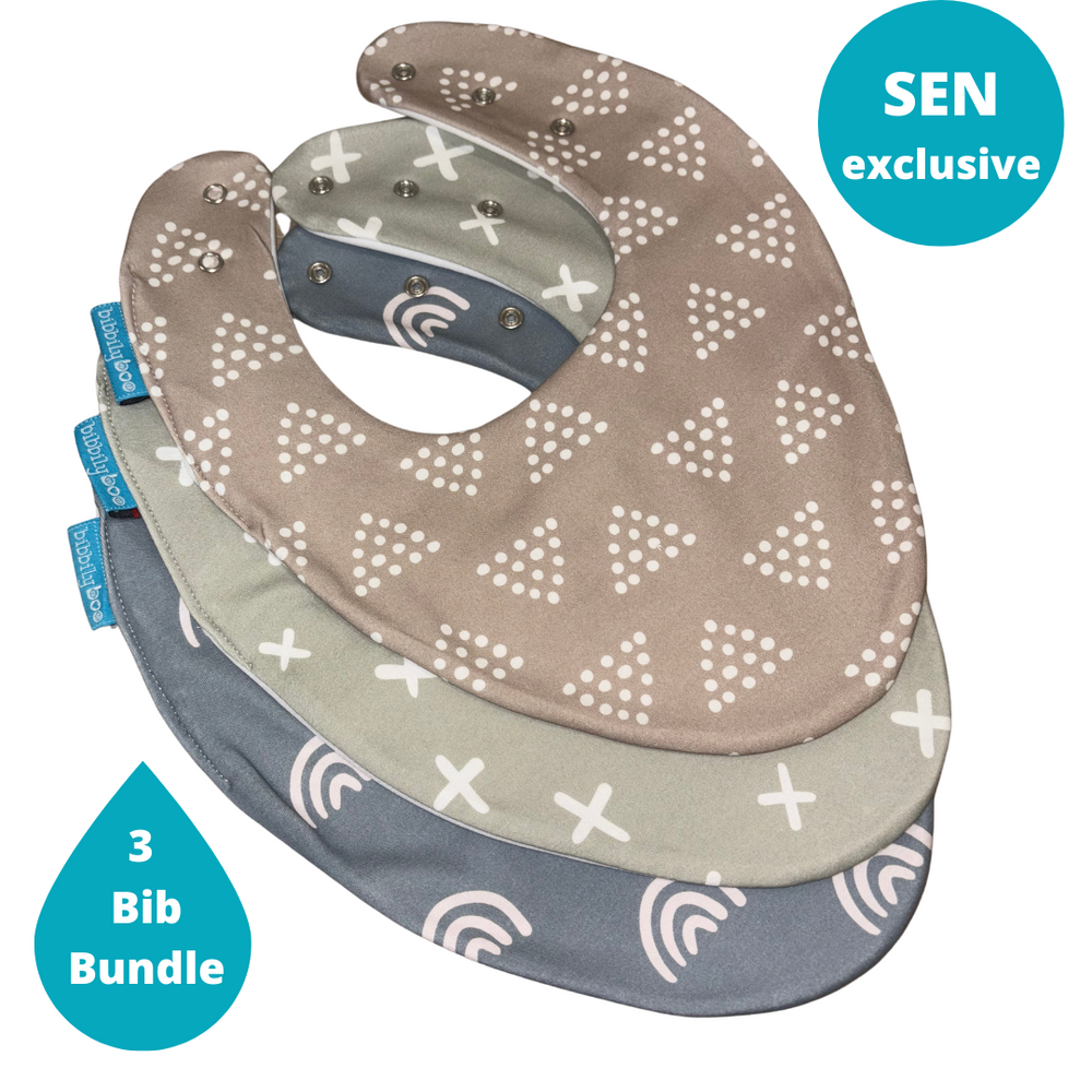 Simple Patterns Bundle of 3 SEN Bibs