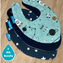 Charger l&#39;image dans la galerie, Space Bundle of 3 Bibs
