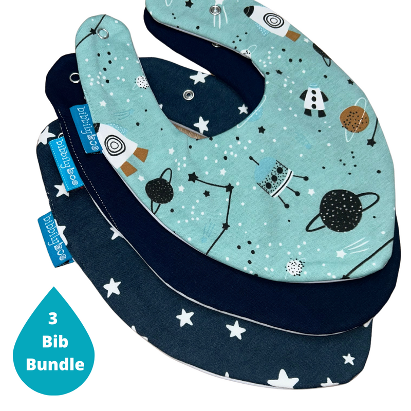 Space Bundle of 3 Bibs