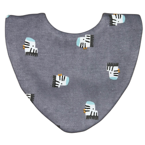 Grey Zebra Bib