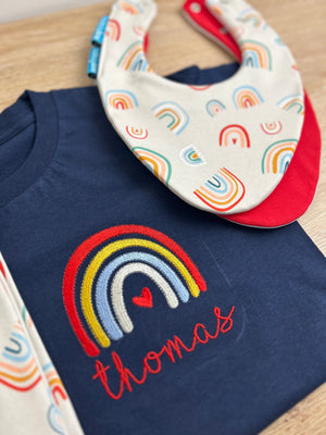 Bright Rainbows Bib